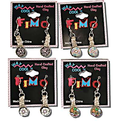 Wholesale Hemp Fimo Dangle Earrings