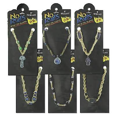 Retailers geared braided hemp with fimo pendants
