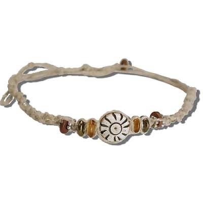 Wholesale Dealers Braided Hemp with Carved Sun & accent beads