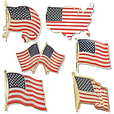 Wholesale Patriotic American Flag Pins