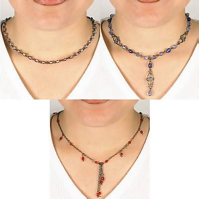 Wholesale Tailored GLass Bead Chained Necklace