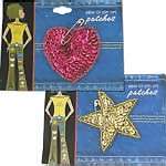 Heart and Star Sequin Patches