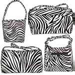 Diva Fashion Print Zebra Purse