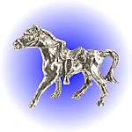 SADDLED HORSE FIGURINE
