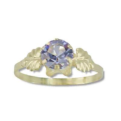 gold ring with CZ setting