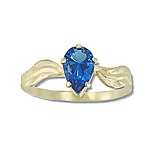 blue CZs golden ring