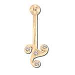 pierced body jewelry in 14K solid gold wholesale