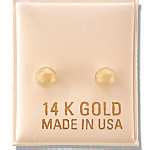 14 karat solid gold stud earrings