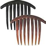 LARGE TORTOISE & BLACK SIDE COMBS