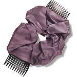 SATIN HAIR COMB SCRUNCHIE