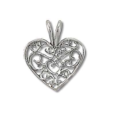 Silver Heart Charms