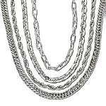 HEAVY METAL SILVER ASSORTED 20" CHAINS INDUSTRIAL