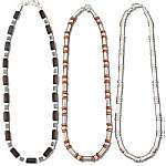 SILVER METAL BEADS & COLOR BEAD ACCENT NECKLACES