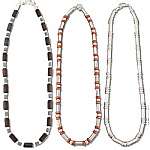SILVER METAL BEADS & COLOR BEAD ACCENT NECKLACES