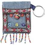 Denim pouch key rings