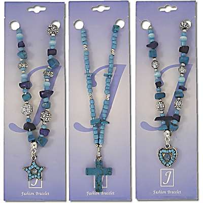 Turquoise Stretch Cross Charm