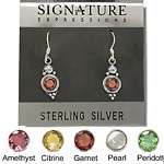 STERLING HAND-MADE GENUINE STONE EARRINGS