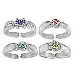 sterling cz toe rings