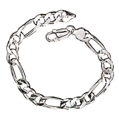 #293-571--Pulsera de Cadena de Plata con eslabn pesado Figaro