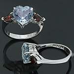 Stelring Silver Heart CZ Ring